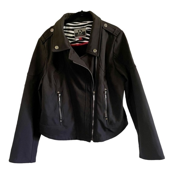 DOLLHOUSE OUTERWEAR, NWOT, BLACK POLYESTER JACKET. SIZE XL - Picture 2 of 6